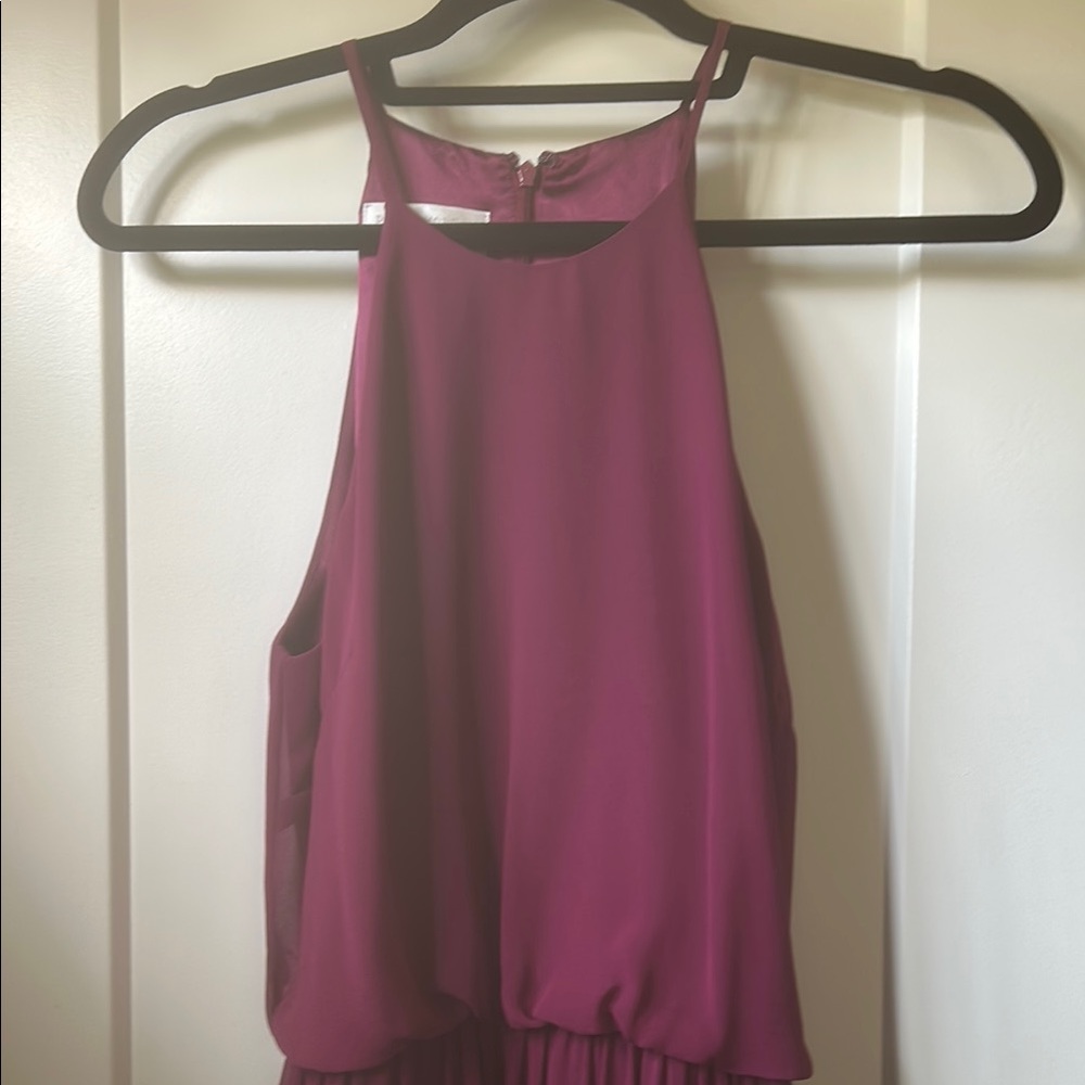 Elegant Purple Sleeveless Dress